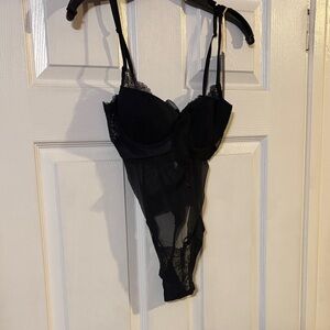 Victoria's Secret Black Lace Bodysuit